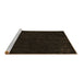 Sideview of Machine Washable Abstract Brown Contemporary Rug, wshcon164brn