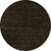 Round Abstract Brown Contemporary Rug, con164brn