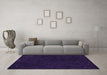 Machine Washable Abstract Purple Contemporary Area Rugs in a Living Room, wshcon164pur