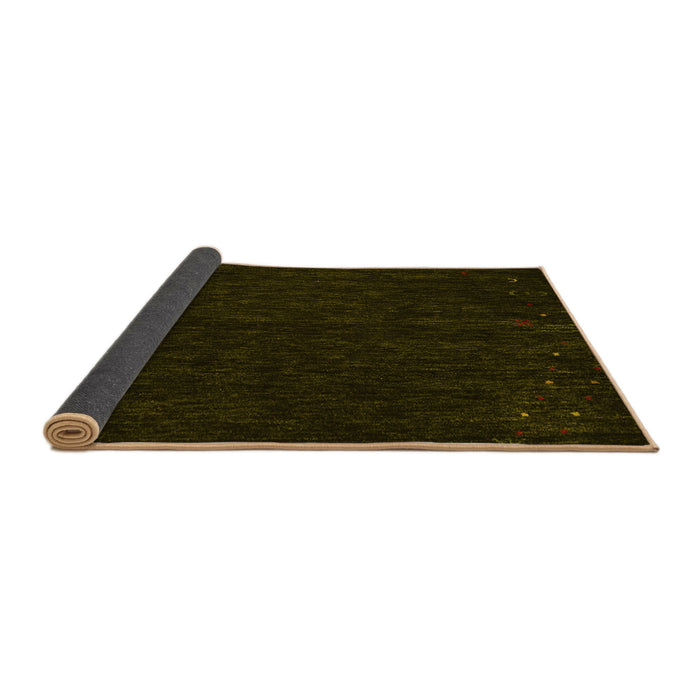 Sideview of Abstract Yellow Contemporary Rug, con164yw