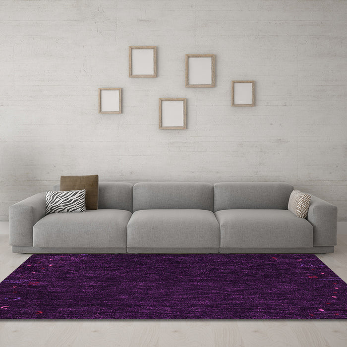 Machine Washable Abstract Pink Contemporary Rug in a Living Room, wshcon164pnk