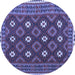 Round Oriental Blue Traditional Rug, con1650blu