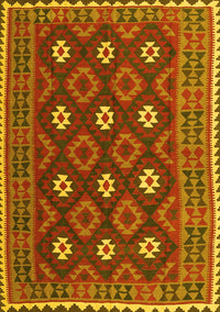 Oriental Yellow Traditional Rug, con1650yw