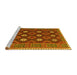 Sideview of Machine Washable Oriental Yellow Traditional Rug, wshcon1650yw