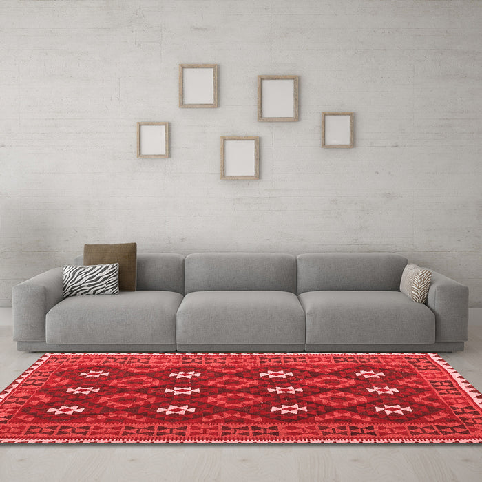 Traditional Red Washable Rugs