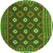 Square Oriental Green Traditional Rug, con1650grn