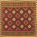 Square Oriental Brown Traditional Rug, con1650brn