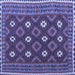 Square Oriental Blue Traditional Rug, con1650blu