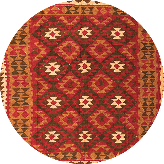 Square Oriental Orange Traditional Rug, con1650org