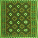 Round Machine Washable Oriental Green Traditional Area Rugs, wshcon1650grn