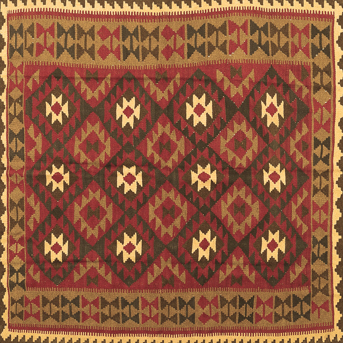 Square Machine Washable Oriental Brown Traditional Rug, wshcon1650brn