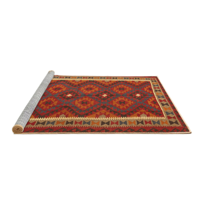 Serging Thickness of Machine Washable Contemporary Light Brown Rug, wshcon1651