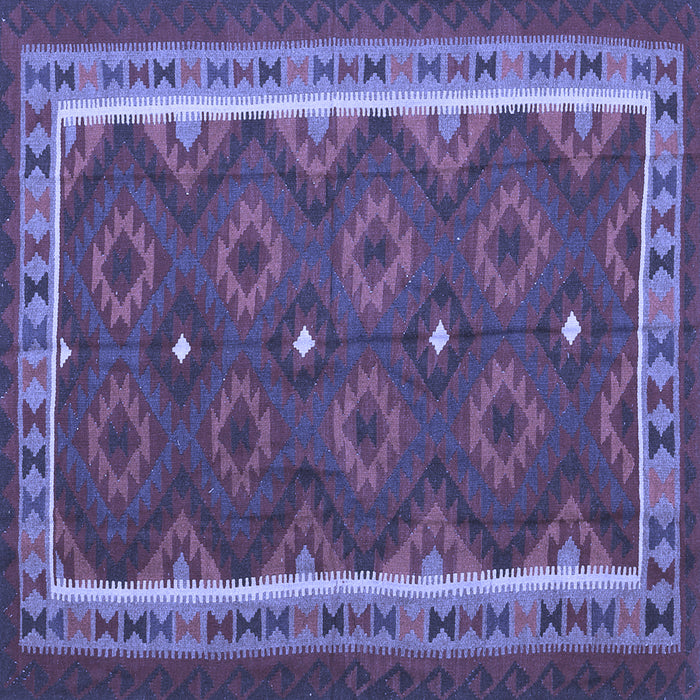 Square Oriental Blue Traditional Rug, con1651blu