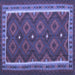 Square Oriental Blue Traditional Rug, con1651blu