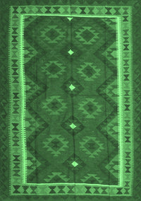 Oriental Emerald Green Traditional Rug, con1651emgrn