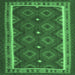 Square Oriental Emerald Green Traditional Rug, con1651emgrn