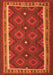 Serging Thickness of Machine Washable Oriental Orange Traditional Area Rugs, wshcon1651org