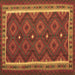 Square Machine Washable Oriental Brown Traditional Rug, wshcon1651brn