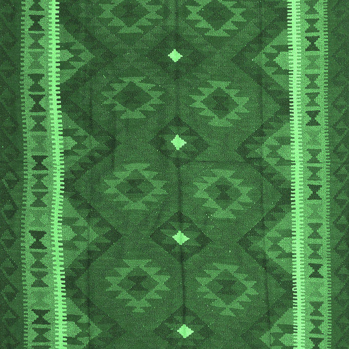 Machine Washable Oriental Emerald Green Traditional Area Rugs, wshcon1651emgrn