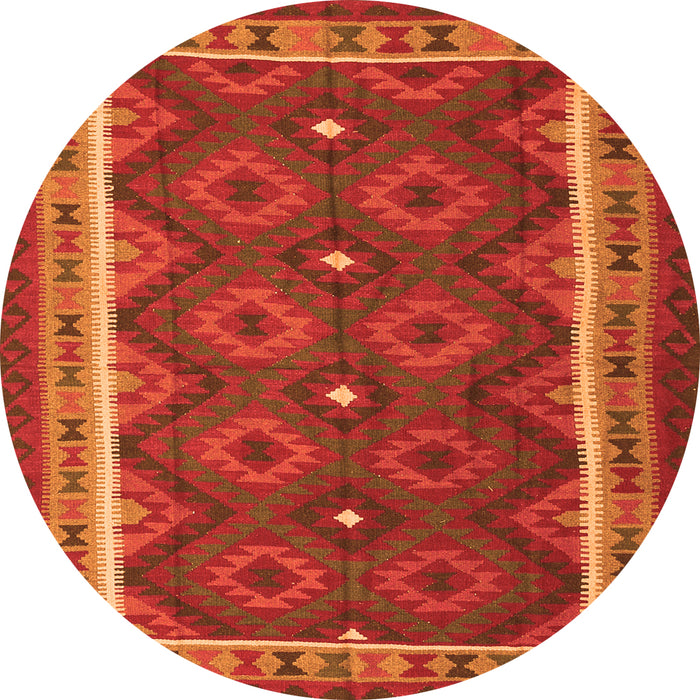 Square Oriental Orange Traditional Rug, con1651org