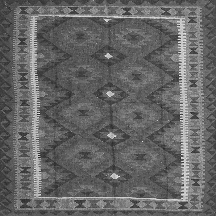 Round Machine Washable Oriental Gray Traditional Rug, wshcon1651gry