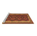 Sideview of Machine Washable Oriental Brown Traditional Rug, wshcon1651brn