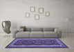 Machine Washable Oriental Blue Traditional Rug in a Living Room, wshcon1651blu