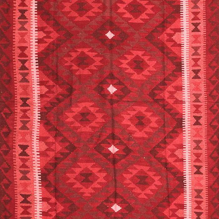 Machine Washable Oriental Red Traditional Rug, wshcon1651red