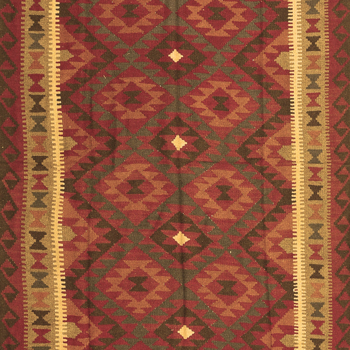 Machine Washable Oriental Brown Traditional Rug, wshcon1651brn