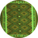 Square Oriental Green Traditional Rug, con1651grn