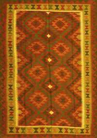 Oriental Yellow Traditional Rug, con1651yw