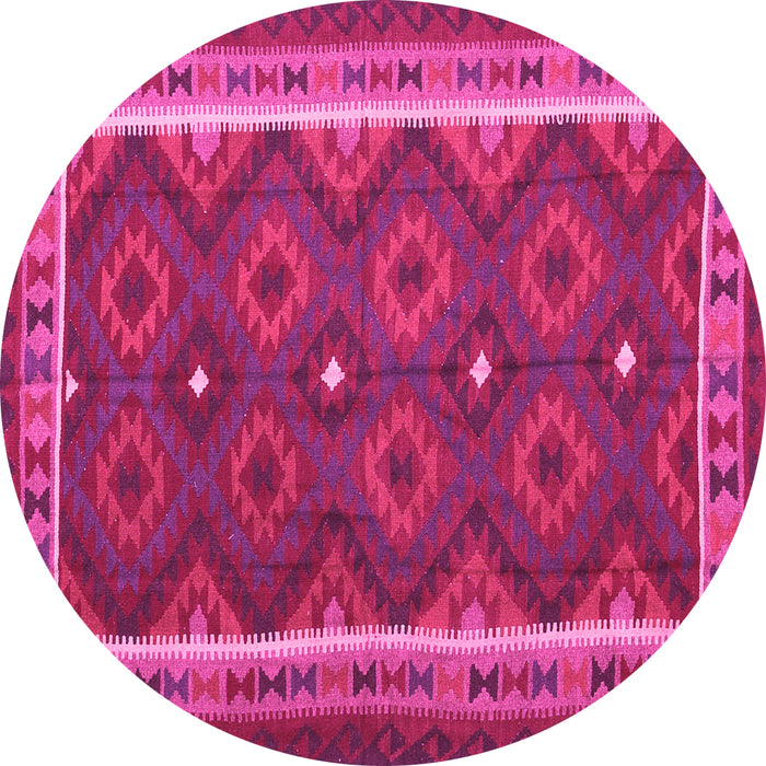 Round Oriental Pink Traditional Rug, con1651pnk