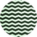 Round Abstract Emerald Green Contemporary Rug, con1652emgrn