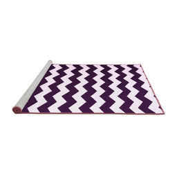 Sideview of Machine Washable Abstract Pink Contemporary Rug, wshcon1652pnk