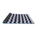 Sideview of Abstract Blue Contemporary Rug, con1652blu