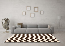 Machine Washable Abstract Orange Contemporary Area Rugs in a Living Room, wshcon1652org