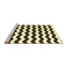 Sideview of Machine Washable Abstract Yellow Contemporary Rug, wshcon1652yw