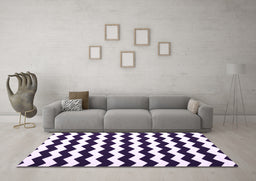 Machine Washable Abstract Purple Contemporary Area Rugs in a Living Room, wshcon1652pur