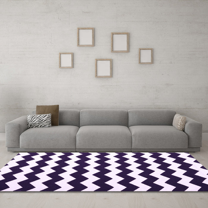 Machine Washable Abstract Purple Contemporary Area Rugs in a Living Room, wshcon1652pur