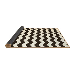 Sideview of Abstract Brown Contemporary Rug, con1652brn