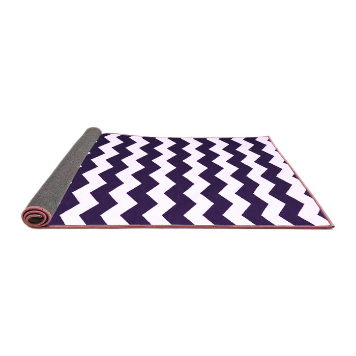 Sideview of Abstract Purple Contemporary Rug, con1652pur