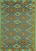 Machine Washable Oriental Turquoise Traditional Area Rugs, wshcon1653turq