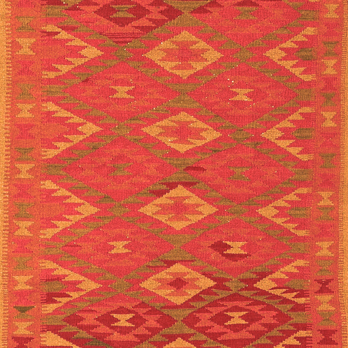 Serging Thickness of Machine Washable Oriental Orange Traditional Area Rugs, wshcon1653org