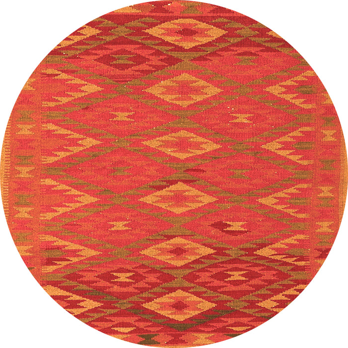 Square Oriental Orange Traditional Rug, con1653org