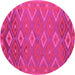 Round Oriental Pink Traditional Rug, con1653pnk