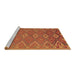 Sideview of Machine Washable Oriental Brown Traditional Rug, wshcon1653brn