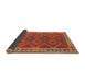 Thickness of Contemporary Red Oriental Rug, con1654