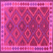 Square Oriental Pink Traditional Rug, con1654pnk