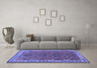 Machine Washable Oriental Blue Traditional Rug in a Living Room, wshcon1654blu