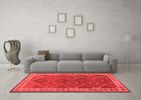 Machine Washable Oriental Red Traditional Rug, wshcon1654red